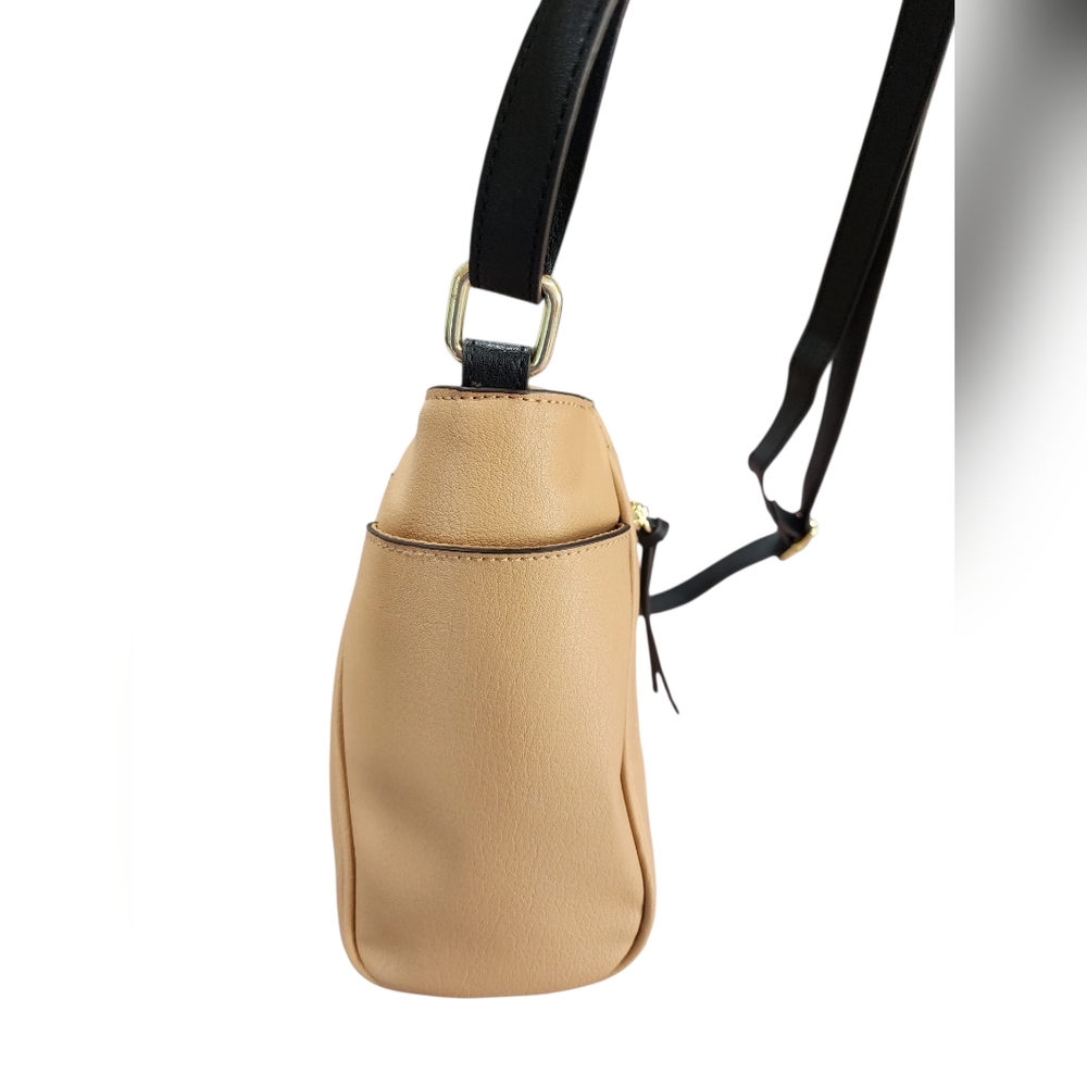LIZ CLAIBORNE Lola Camel Black Crossbody Bag NWOT - Picture 3 of 15